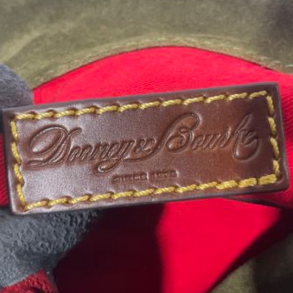 DOONEY BOURKE Olive Green Suede and Brown Leather Hobo Shoulder Bag NWOT - Picture 10 of 17